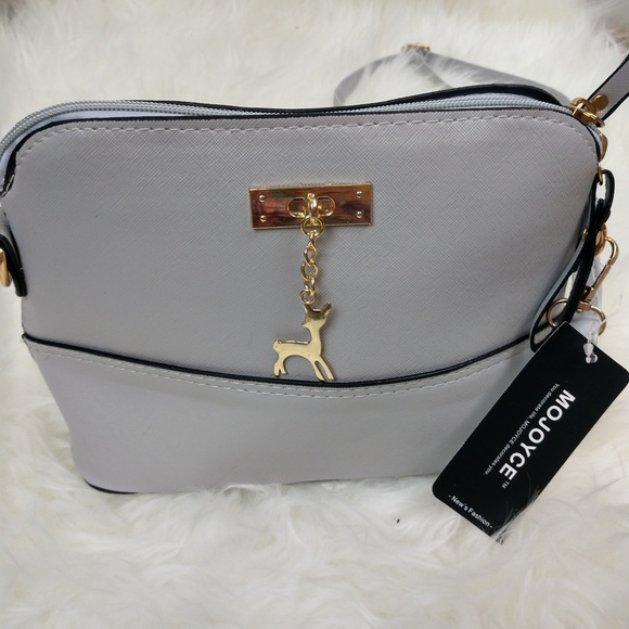 mojoyce Handbags - FREE NWT MoJoyce Gray handbag Deer Purse NEW